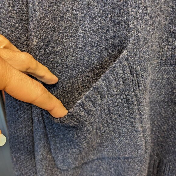 Ralph Lauren Double RL Navy Poncho Sweater - Picture 3 of 7